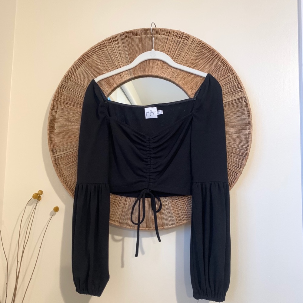 Princess Polly black crop top